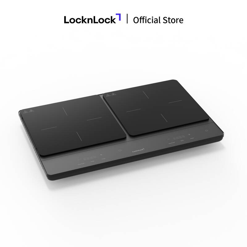 Bếp Điện Từ Đ&ocirc;i Locknlock Dual Induction Cooktop Mặt K&iacute;nh Ceramic Cao Cấp Với 10 C&ocirc;ng Suất Nấu EJI347BLK - M&agrave;u đen, , large image number null
